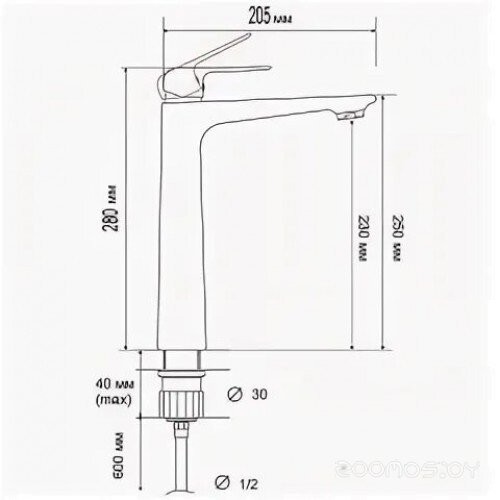 Смеситель Vivi Felice 8025 Cromo