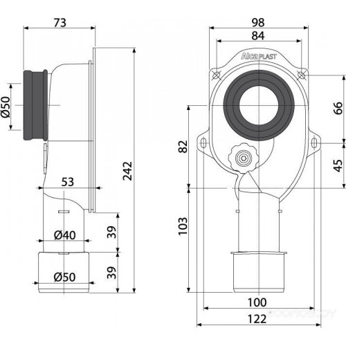 Сифон Alcaplast A45C