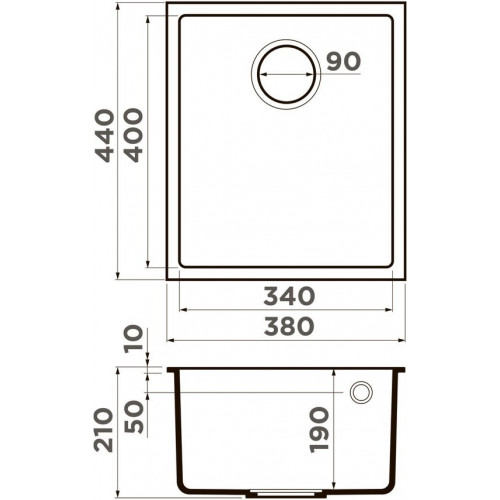 Кухонная мойка Omoikiri Bosen 38-U-GR 38x44 leningrad grey