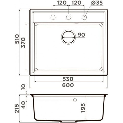 Кухонная мойка Omoikiri Daisen 60-CA 60x51 карамель