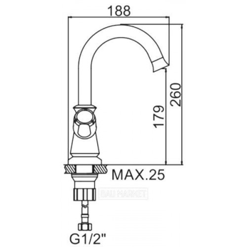 Смеситель для умывальника Ledeme L1186-2 (L1186-2)