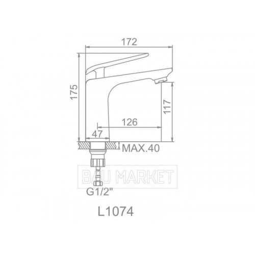 Смеситель для умывальника Ledeme L1074 (L1074)