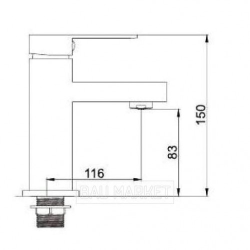 Смеситель для умывальника Ledeme L1033 (L1033)