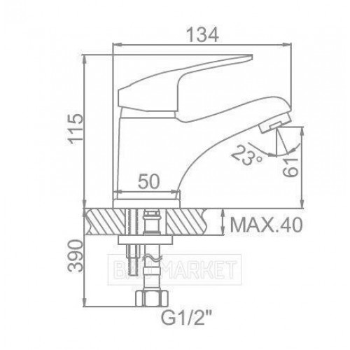 Смеситель для умывальника Ledeme L1037 (L1037)