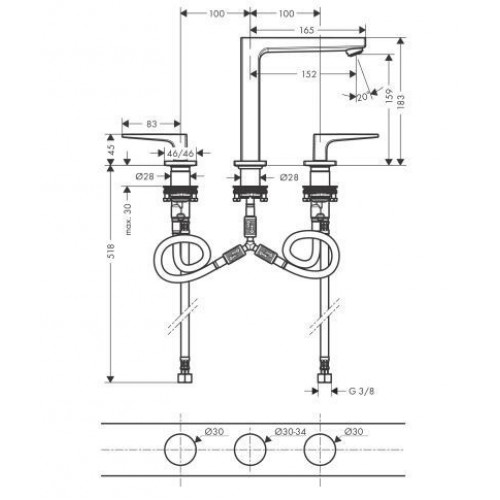 Смеситель Hansgrohe Metropol 32515990