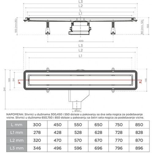 Душевой лоток Pestan Confluo Premium Line Black Glass Gold 650 золото / черное стекло