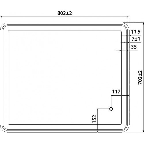 Зеркало Iddis Cloud LED CLO8000i98 80x70