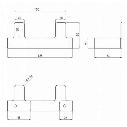 Крючок двойной Deante Mokko Bianco ADM_N121 черный