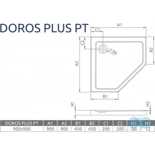 Поддон Radaway Doros PT 100x100