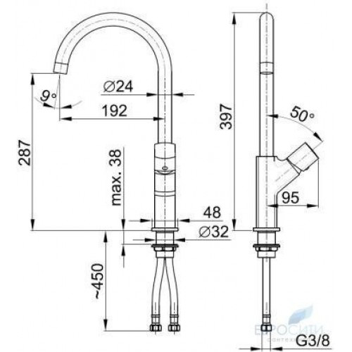 Смеситель для кухни Armatura Morganit 4923-915-00