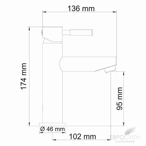 Смеситель для умывальника WasserKraft Main 4104