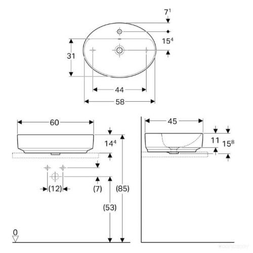 Умывальник Geberit VariForm 500.772.01.2