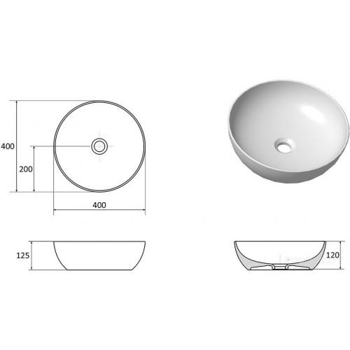 Умывальник Ravak UNI 400 B Slim