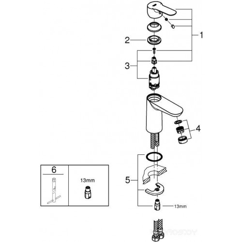 Смеситель Grohe BauEdge 23330000