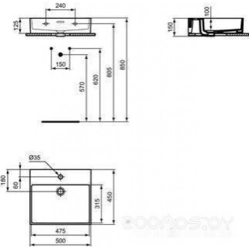 Умывальник Ideal Standard Extra T372601