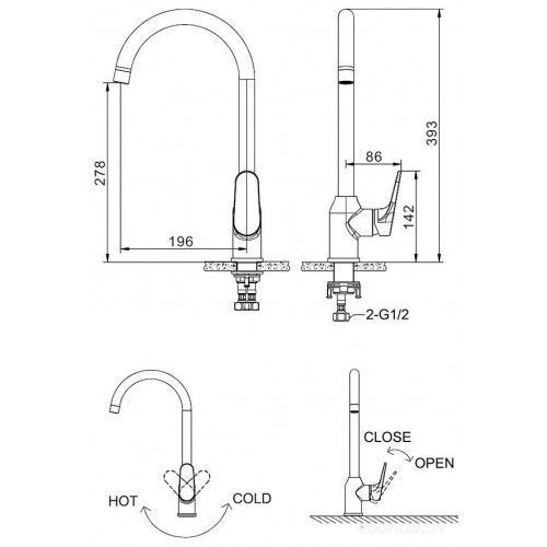 Смеситель Bravat Eler F7191238CP