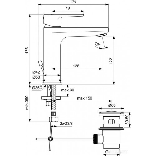 Смеситель Ideal Standard Cerafine O BC699XG