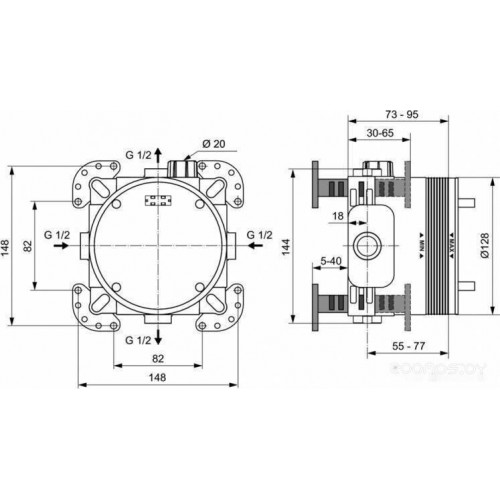 Душевая система Ideal Standard Ceratherm C100 7 in 1 A7573AA