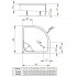 Угловой поддон Radaway Indos A 80x80