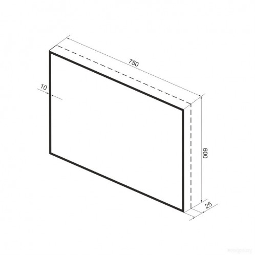 Зеркало Wellsee Зеркало с фоновой LED-подсветкой 7 Rays' Spectrum 172200950, 75 х 60 см (с сенсором и регулировкой яркости освещения)