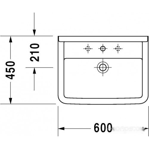 Умывальник Duravit Starck 3 60x45 (0300600000)