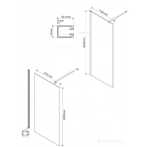 Душевая стенка Vincea Walk-In VSW-1H110CLGM