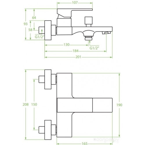 Смеситель Laveo Kvadrato BLQ 010D