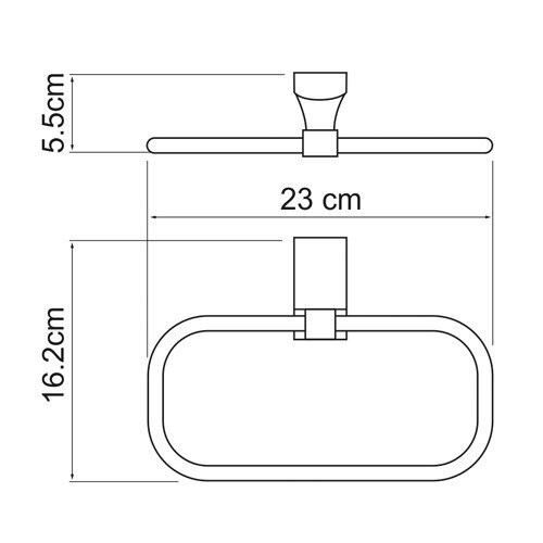 Держатель полотенец кольцо WasserKraft Leine K-5060