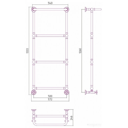 Полотенцесушитель Сунержа Ренессанс 1386 1260x500 032-0281-1250