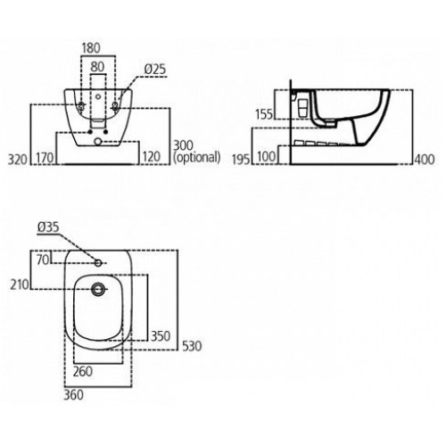 Биде Ideal Standard Tesi T457001