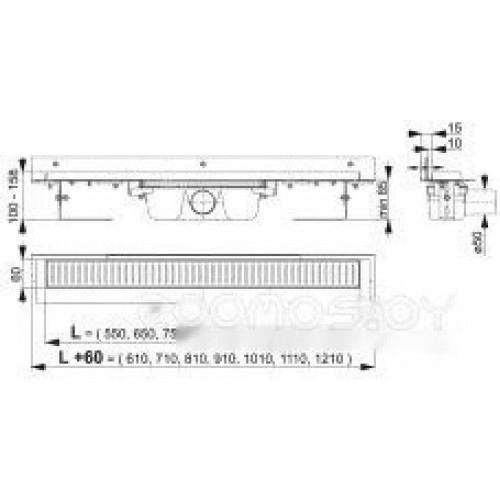 Душевой лоток Alcaplast APZ4S-550