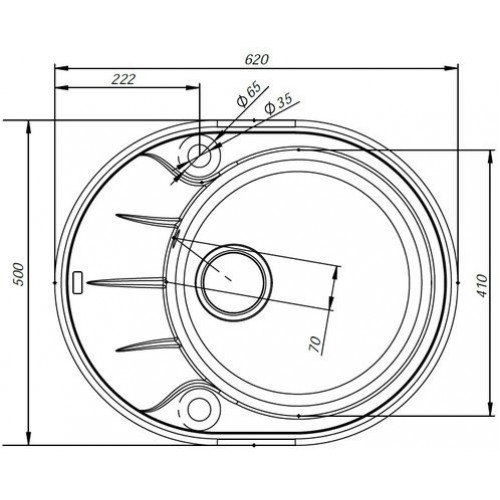 Кухонная мойка Iddis Kitchen G K07G621i87 62x50 серая