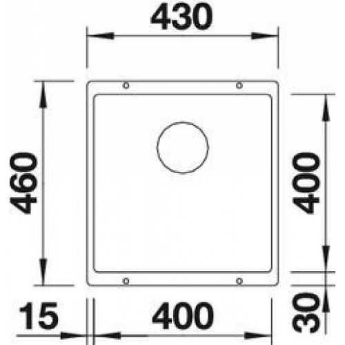 Кухонная мойка Blanco Rotan 400-U 43x46 антрацит