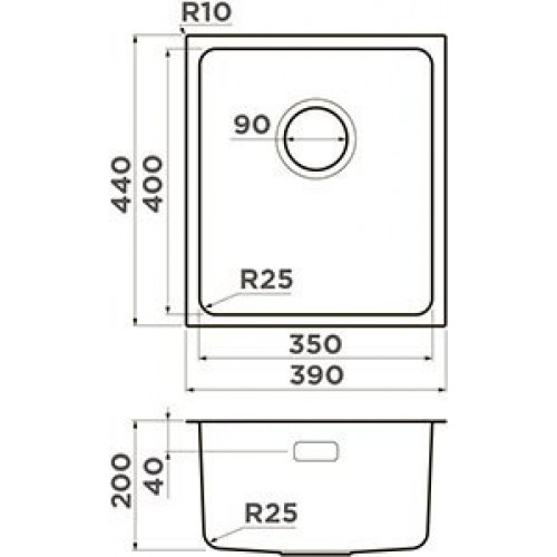 Мойка кухонная OMOIKIRI Tadzava 39-U/I-GM 4993079 вороненая сталь