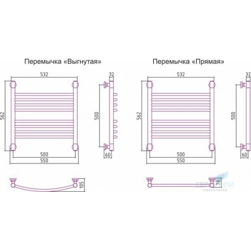 Полотенцесушитель Сунержа Богема+ 500x500