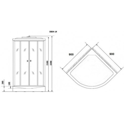 Душевая кабина Niagara NG-3304-14 90x90