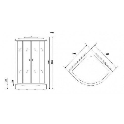 Душевая кабина Niagara G-7715W 90x90