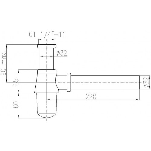 Сифон Slezak RAV MD0545SM