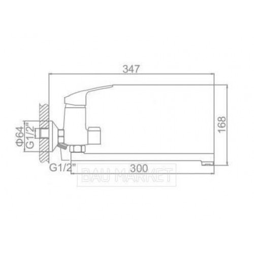 Смеситель для ванны и душа Ledeme L2237 (L2237)