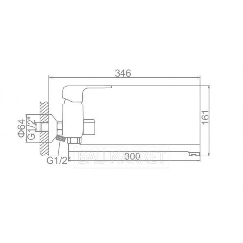 Смеситель для ванны и душа Ledeme L2244 (L2244)