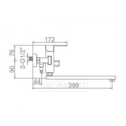 Смеситель для ванны Ledeme L72233 (L72233)