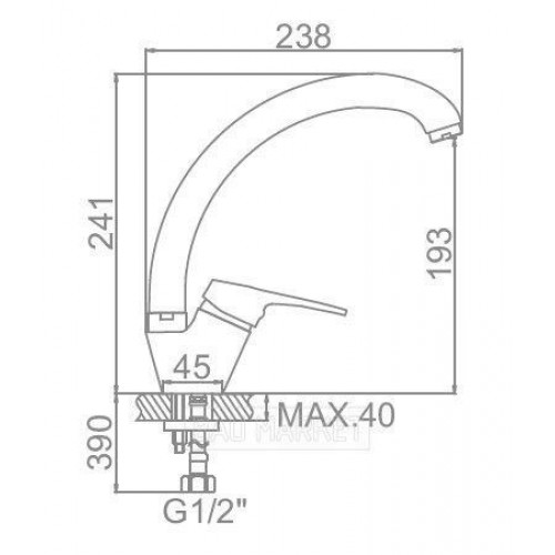 Смеситель для кухни Ledeme L4113 (L4113)