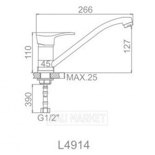 Смеситель для кухни Ledeme L4914 (L4914)