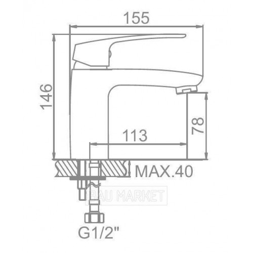 Смеситель для умывальника Ledeme L1072 (L1072)