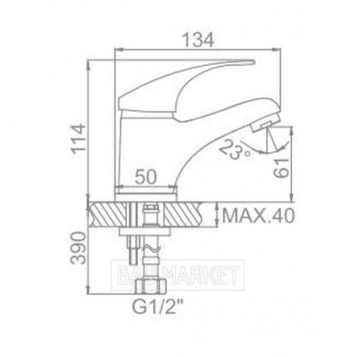 Смеситель для умывальника Ledeme L1036 (L1036)