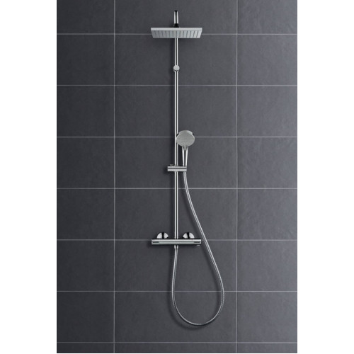 Душевая система Hansgrohe Vernis Shape Showerpipe 230 1jet 26286670 с термостатом матовый черный