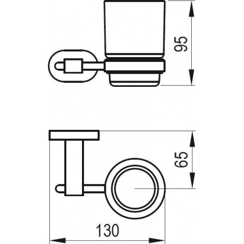 Держатель со стаканом Ravak Chrome CR210.00 X07P188