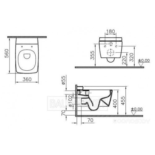 Унитаз Vitra Metropole 7672L003-1086