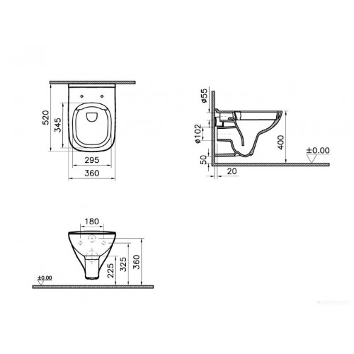 Унитаз Vitra S20 9004B003-7207