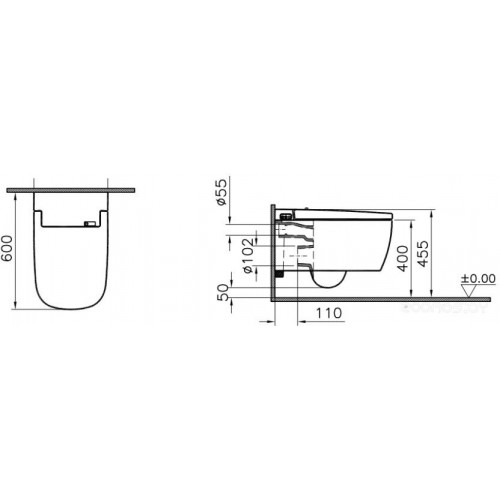 Унитаз Vitra V-Care Basic 5674B003-6103